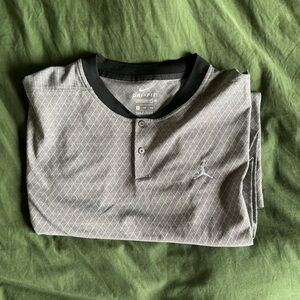 Nike Jordan Gray Patterned Casual Button Down Shirt